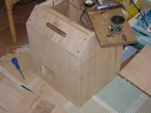 Fortune teller box under construction